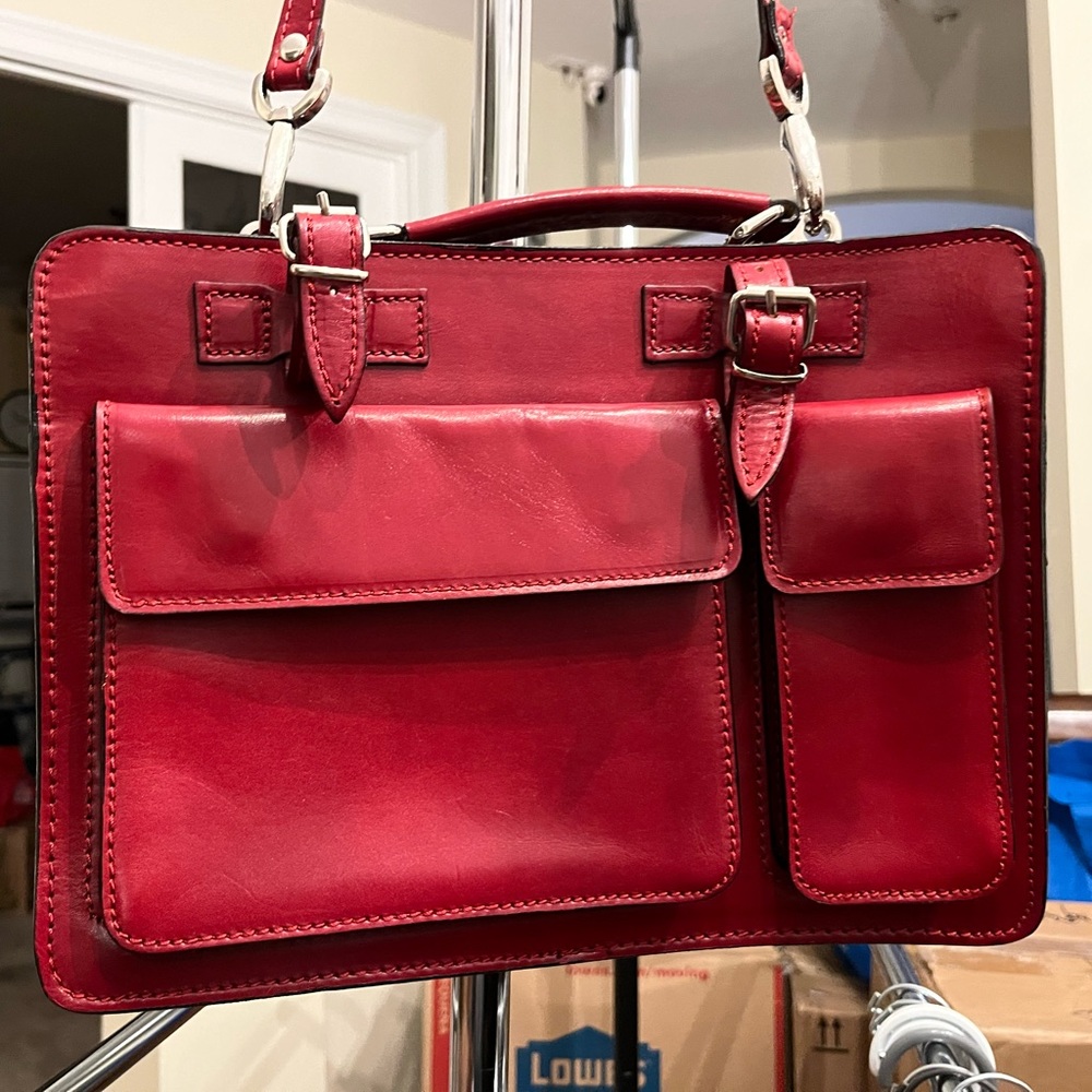 Red Leather Satchel